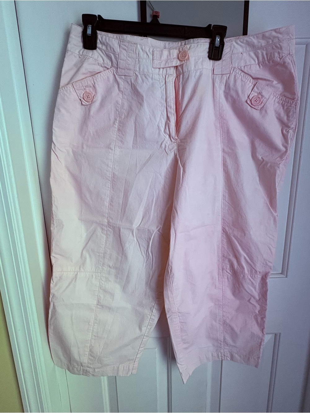 Women's Light Pink Mid-Length capri pants
